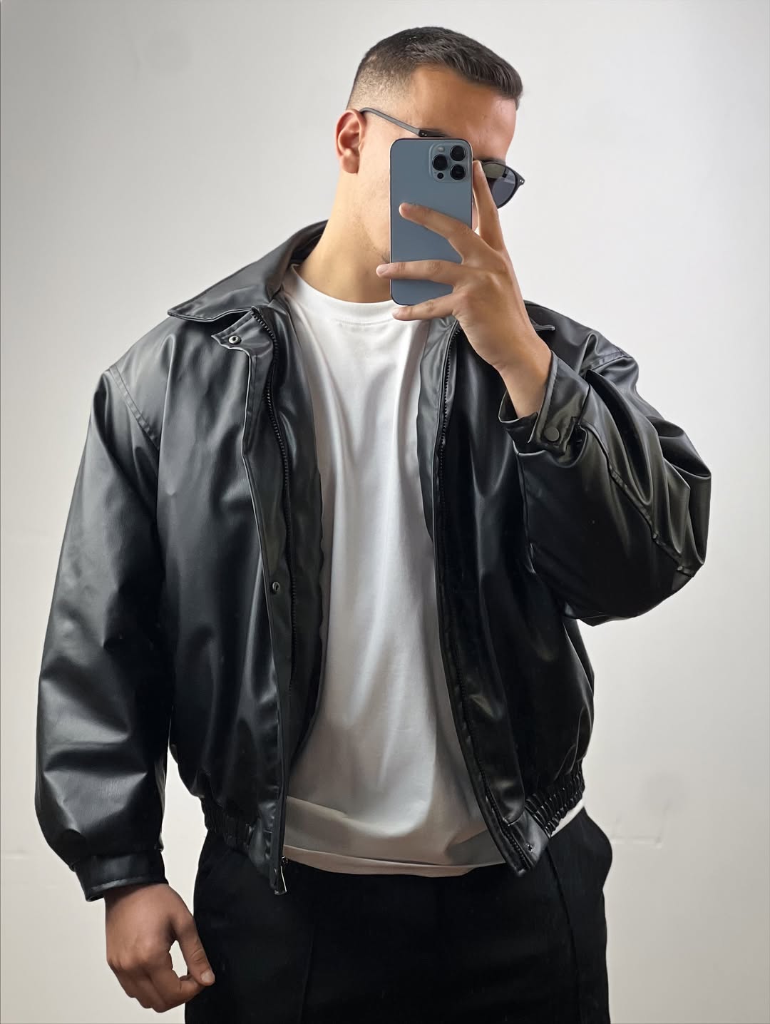 Faux Leather Jacket.