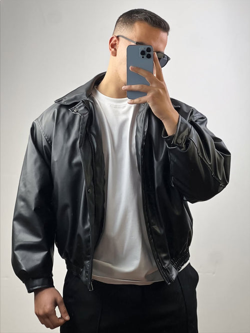 Faux Leather Jacket.