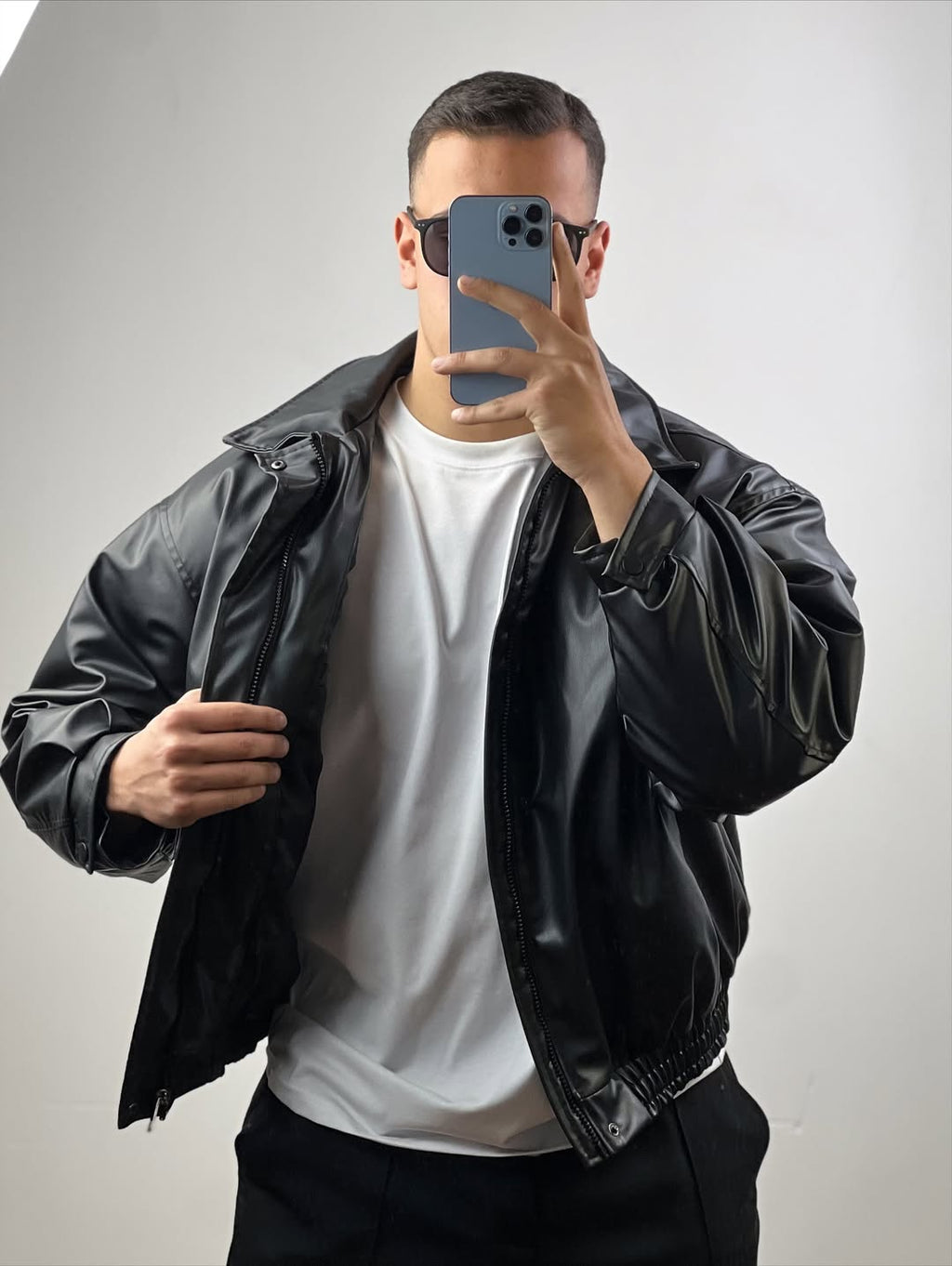 Faux Leather Jacket.