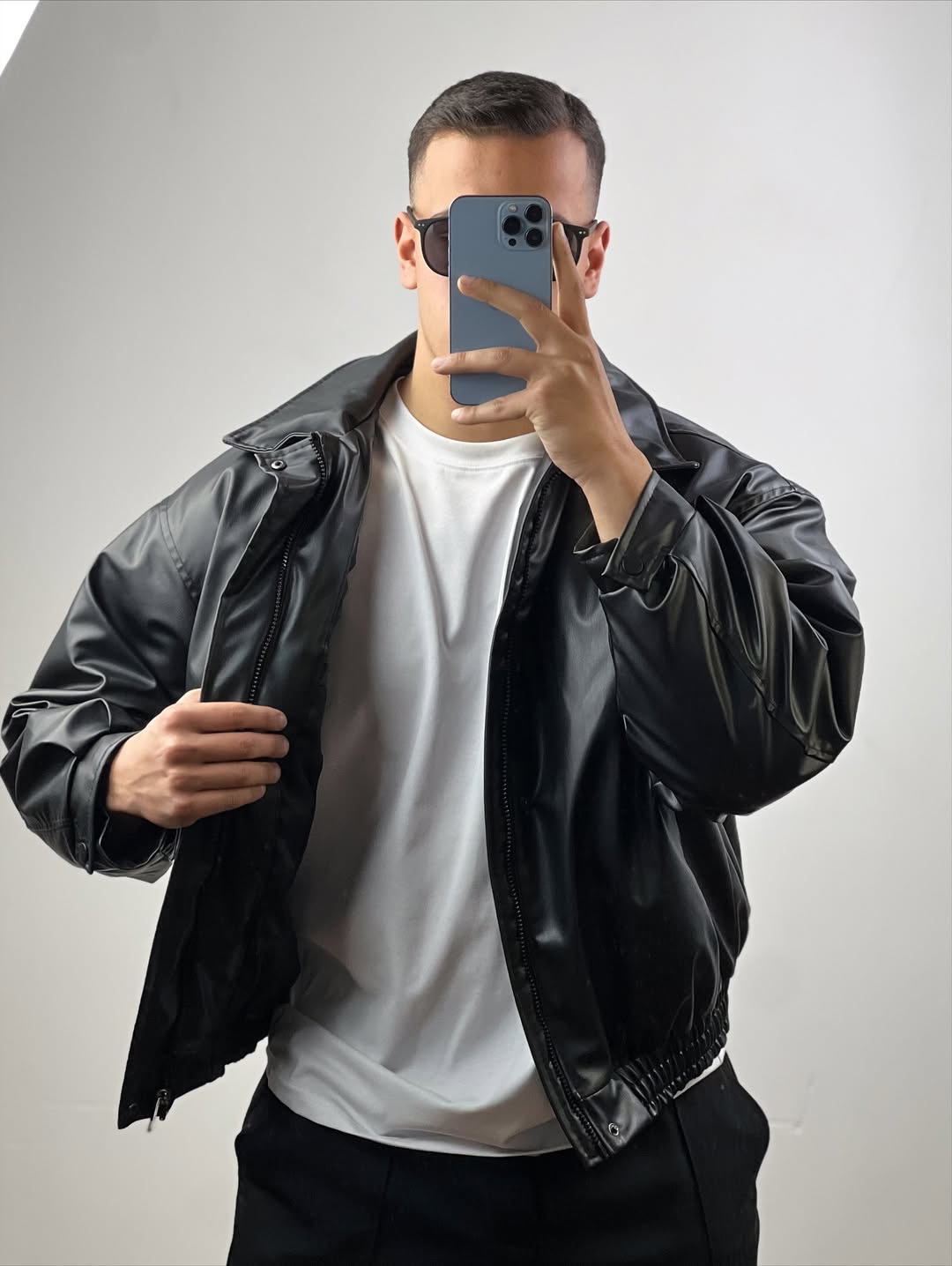 Faux Leather Jacket.