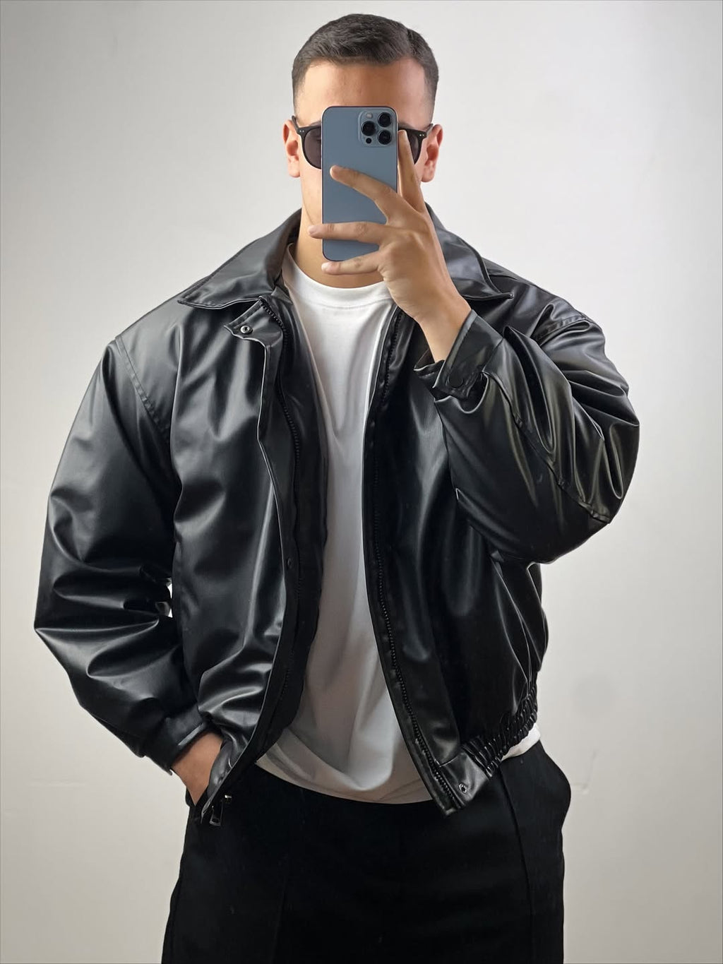 Faux Leather Jacket.